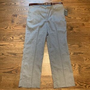 NWT Reed St. James Men's Dress Pants Size 34 X 30 Grey, With Belt, Vintage(?)